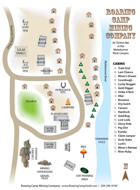 Roaring Camp Map - Roaring Camp Gold