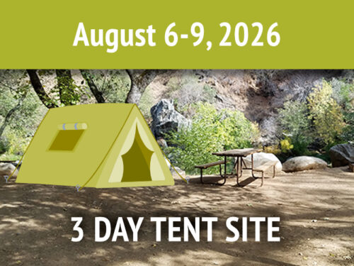 3 Day Tent Site || August 6-9, 2026