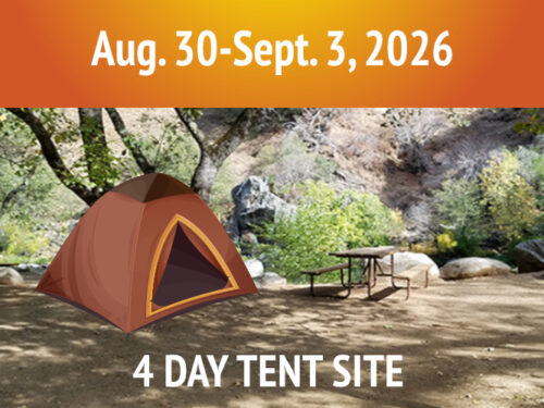 4 Day Tent Site || August 30-September 3, 2026