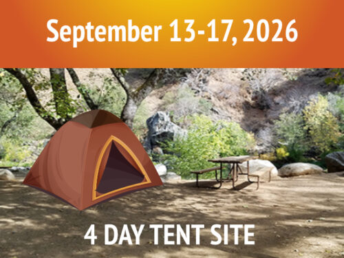 4 Day Tent Site || September 13-17, 2026