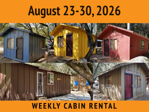 Weekly Cabin Package || August 23-30, 2026