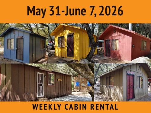 Weekly Cabin Package || May 31-June 7, 2026