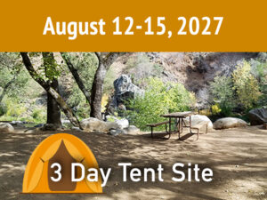 3 Day Tent Package  ||  August 12-15, 2027