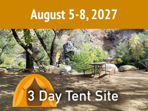 3 Day Tent Package  ||  August 5-8, 2027