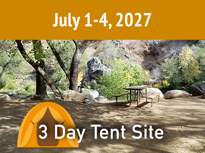 3 Day Tent Package || July 1-4, 2027