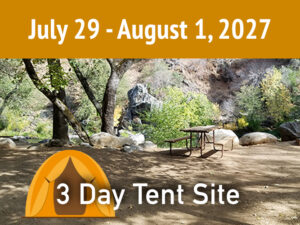 3 Day Tent Package  ||  July 29 - August 1, 2027