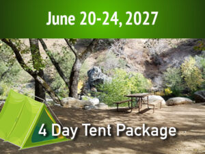 4 Day Tent Site  ||  June 20-24, 2027