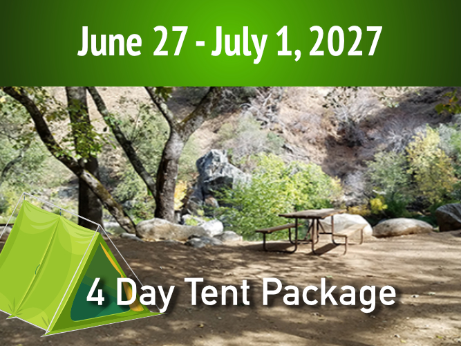 4 Day Tent Site || June 27 - July 1, 2027