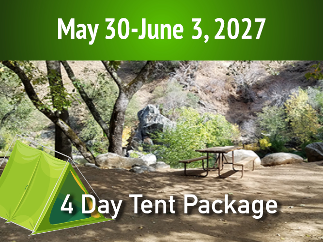 4 Day Tent Site || May 30-June 3, 2027